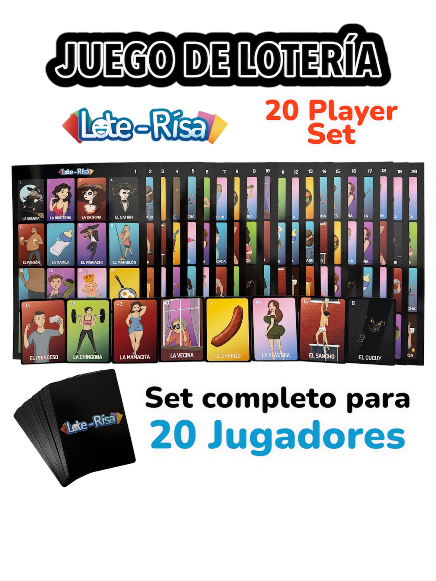 Lote Risa 20 Player Set Para 20 Jugadores