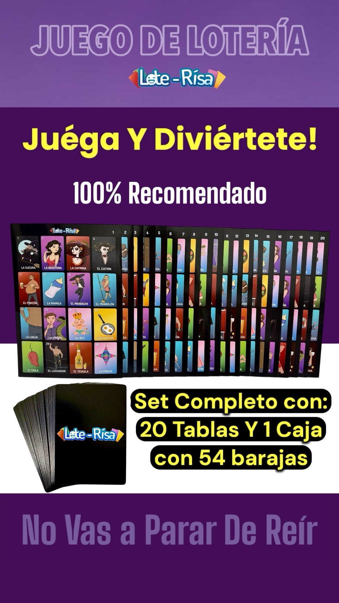 Lote Risa 20 Player Set Para 20 Jugadores