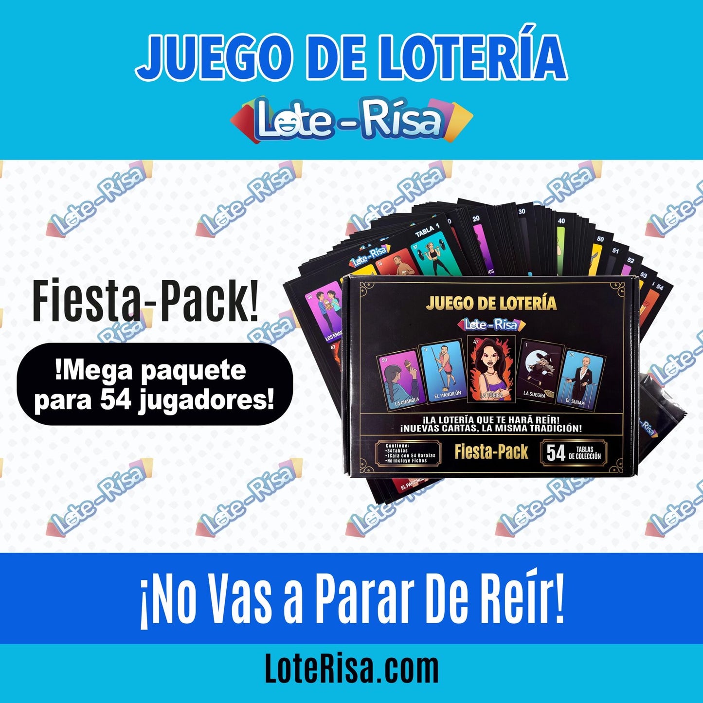 LoteRísa Fiesta Pack 54 Players/Jugadores - Collector’s Edition - Edición de Colección. Shipping/Envío 7-14 días/days